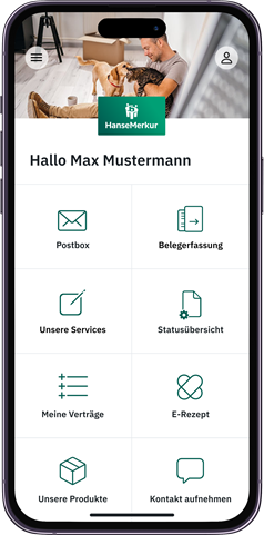 HanseMerkur Service-App: Vertrag und Rechnungseinreichung im &Uuml;berblick
